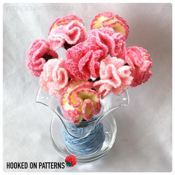 Bouquet of Carnations Free Crochet Pattern
