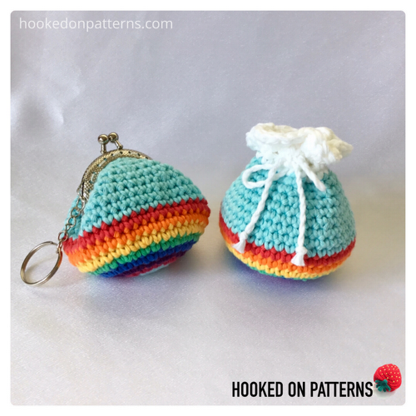 Rainbow Purse and Pouch Free Crochet Pattern