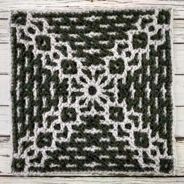 July Interlocking Square Free Crochet Pattern
