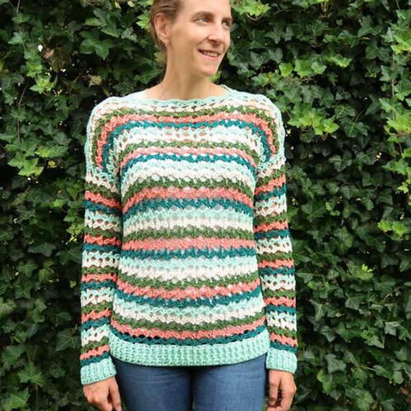 Caroline Sweater Free Crochet Pattern » Weave Crochet