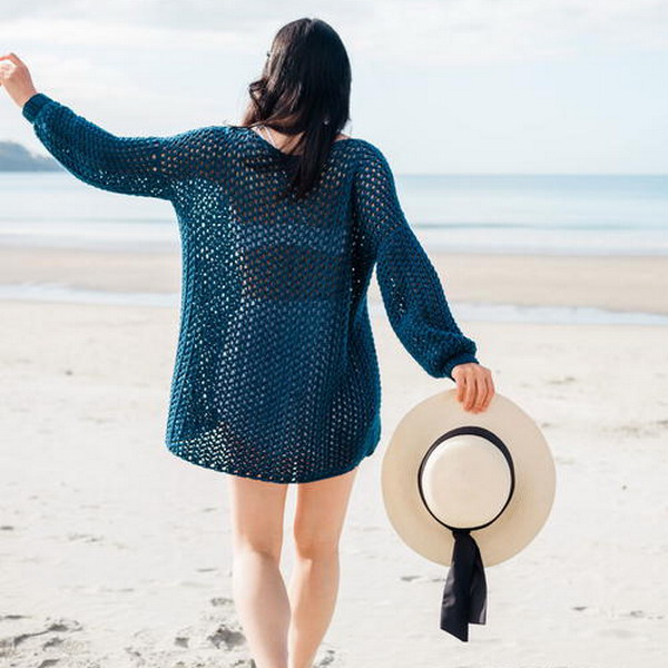 Tide Knot Swimsuit Cover Up Free Crochet Pattern
