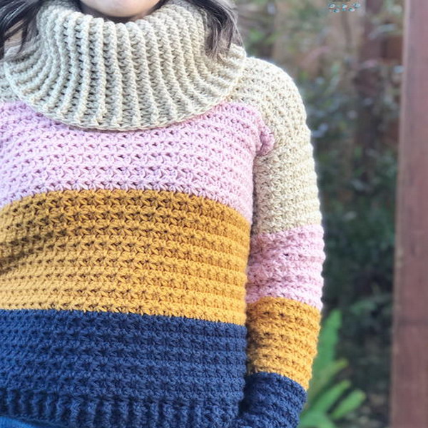 Sunset Sweater Free Crochet Pattern