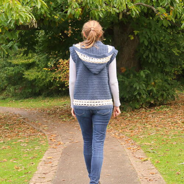 Your Dusk Hooded Vest Free Crochet Pattern
