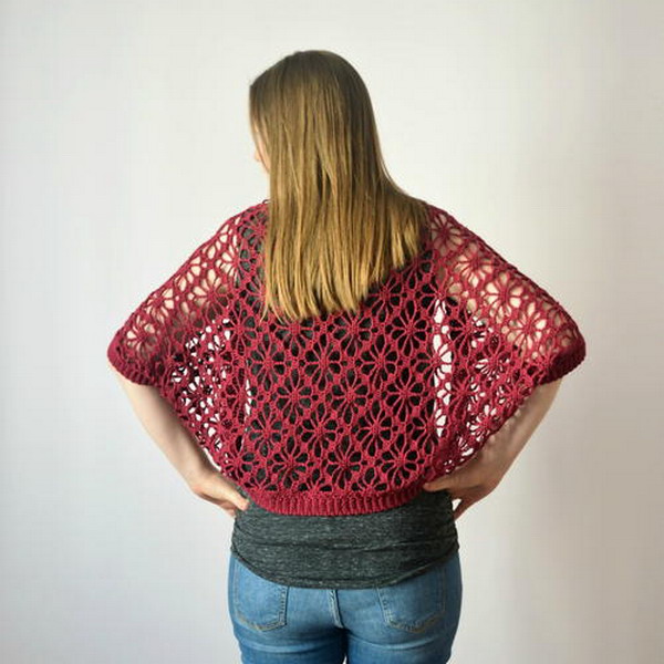 Meadow Lace Shrug Free Crochet Pattern