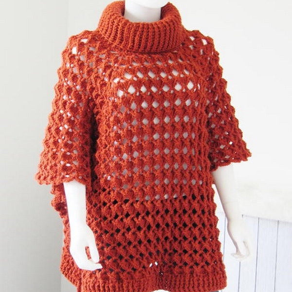 Elise Poncho Free Crochet Pattern