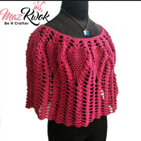 Lacy Love Crochet Poncho Free Pattern