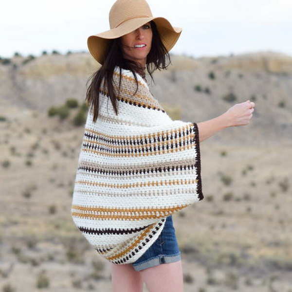 Baja Blanket Sweater Free Crochet Pattern