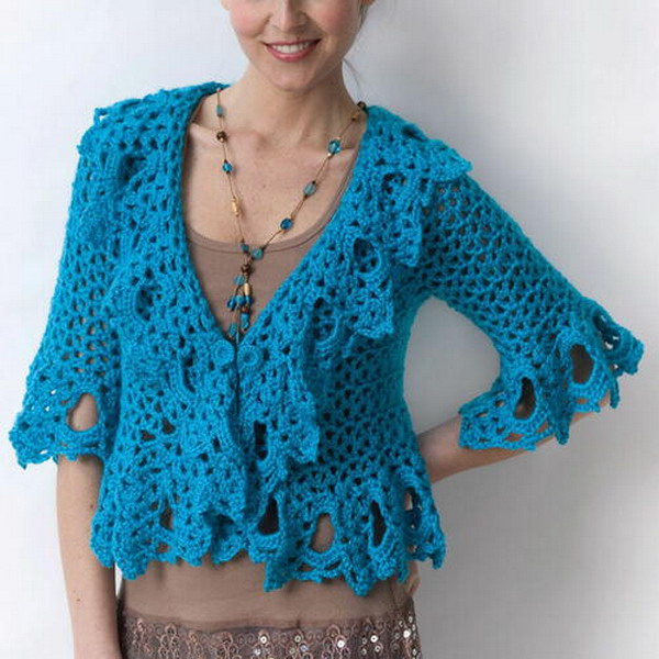 Lacy Jacket Free Crochet Pattern