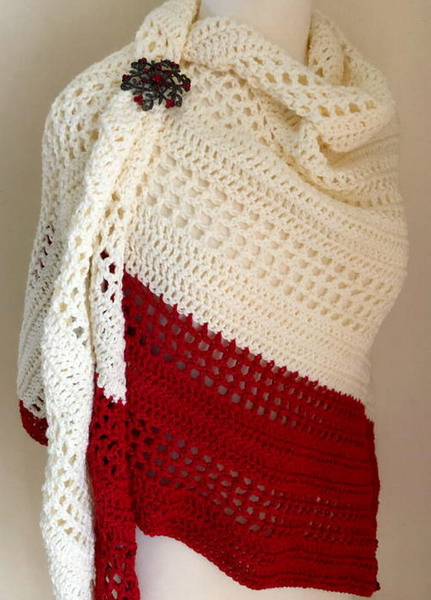 Holiday Celebration Crochet Poncho Wrap