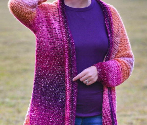 Changeover Crochet Cardigan Free Pattern