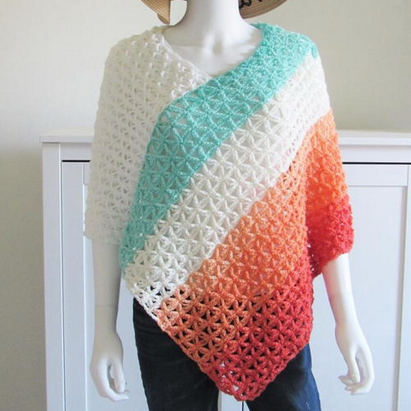 Kalisha Poncho Free Crochet Pattern