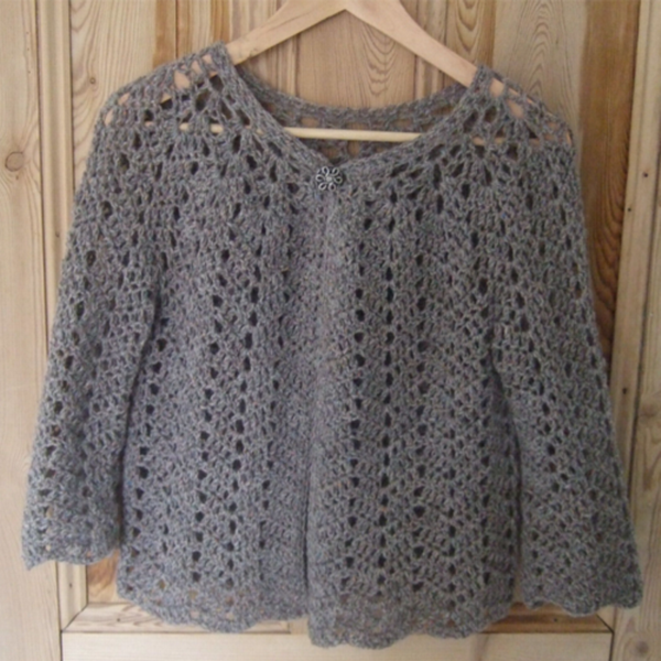 Chevron Lace Cardigan Free Crochet Pattern