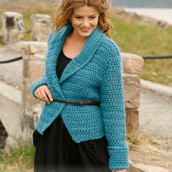 Terrifically Teal Crochet Jacket Pattern