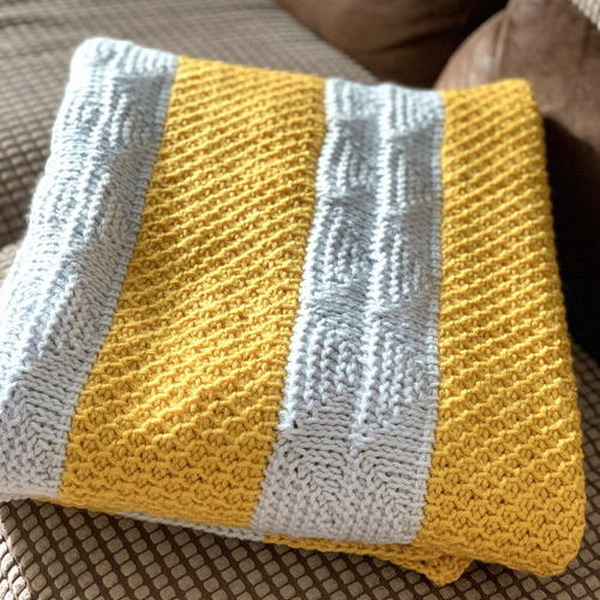 Honey Peaks Throw Free Crochet Pattern