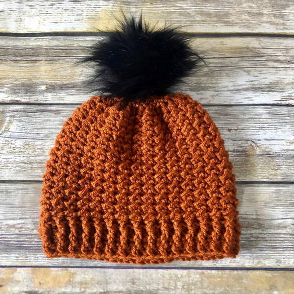 Autumn Crunch Hat Free Crochet Pattern