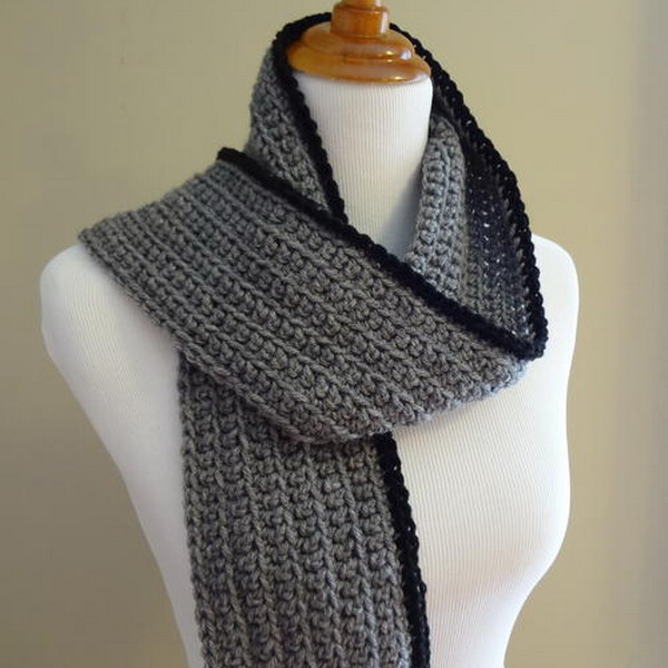Never-Ending Ribbed Scarf Free Crochet Pattern