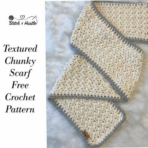 Chunky Textured Two Tone Scarf