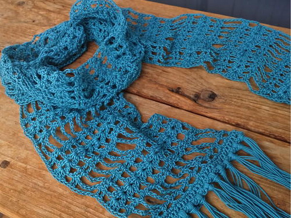 Simply Lace Scarf Free Crochet Pattern