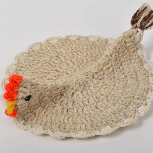 Free crochet chicken potholder pattern