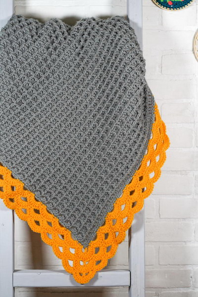 Arcade Waffle Blanket Free Crochet Pattern