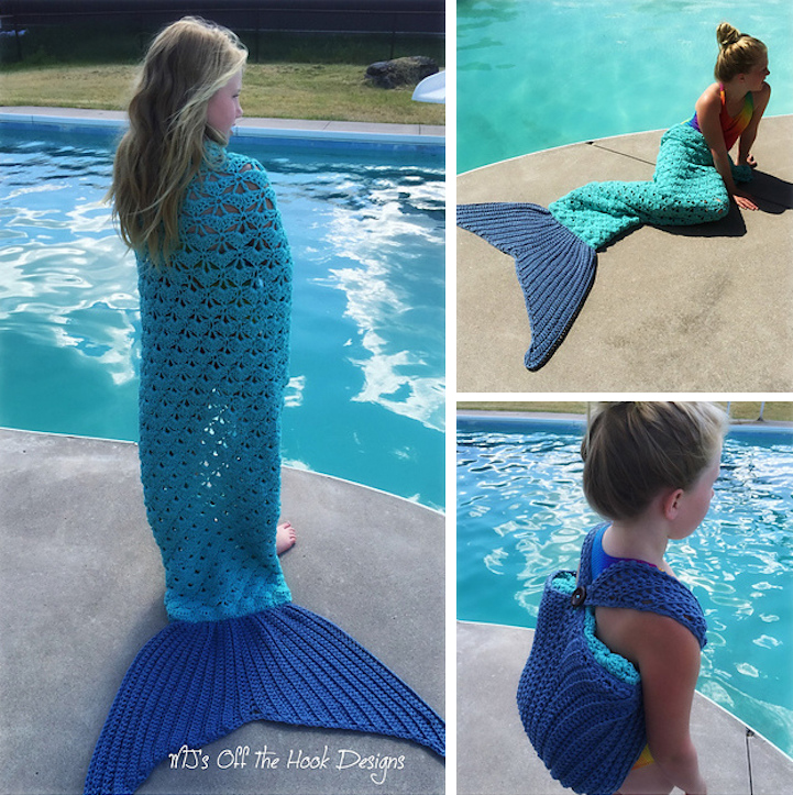 Free crochet mermaid tail blanket pattern » Weave Crochet