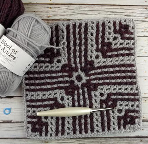 May Interlocking Square Free Crochet Pattern