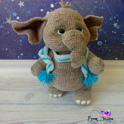 Free crochet elephant pattern