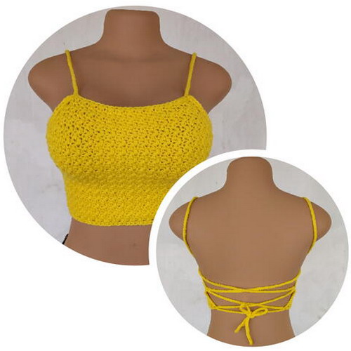 Crochet Backless Crop Top