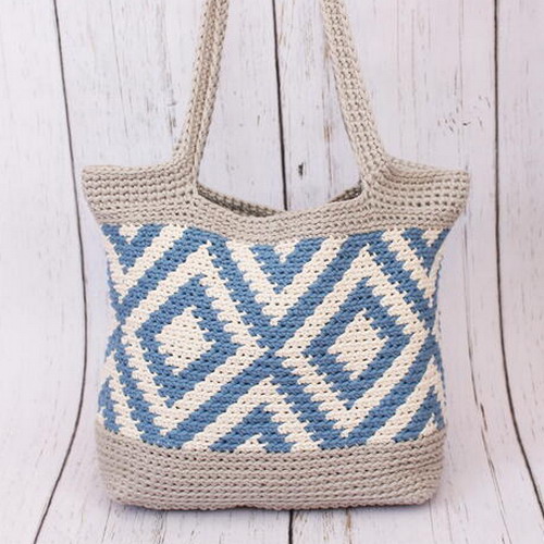 Crochet Diamond Tote