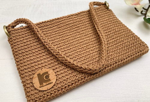 Crochet Handbag Clutch Purse With Lining