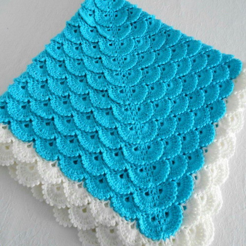 Crochet beautiful shells blanket