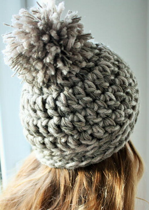 Easy To Crochet Chunky Beanie Hat
