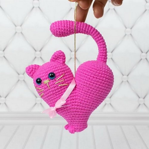 Valentine's Day Cat pattern