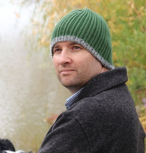 Men’s Beanie with Colour Free Crochet Pattern