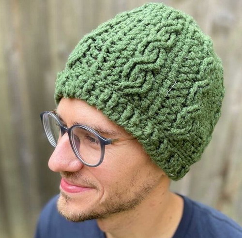 Cozy Cabled Beanie Free Crochet Pattern