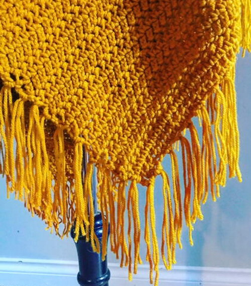 The Herringbone Poncho Free Crochet Pattern
