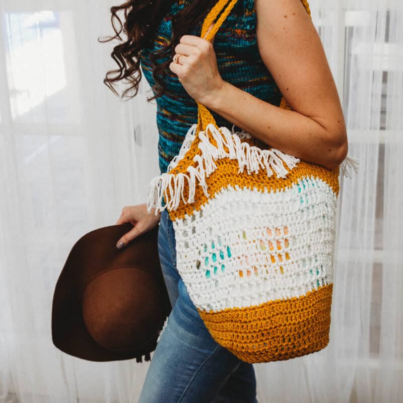 Crochet Boho Grocery Bag