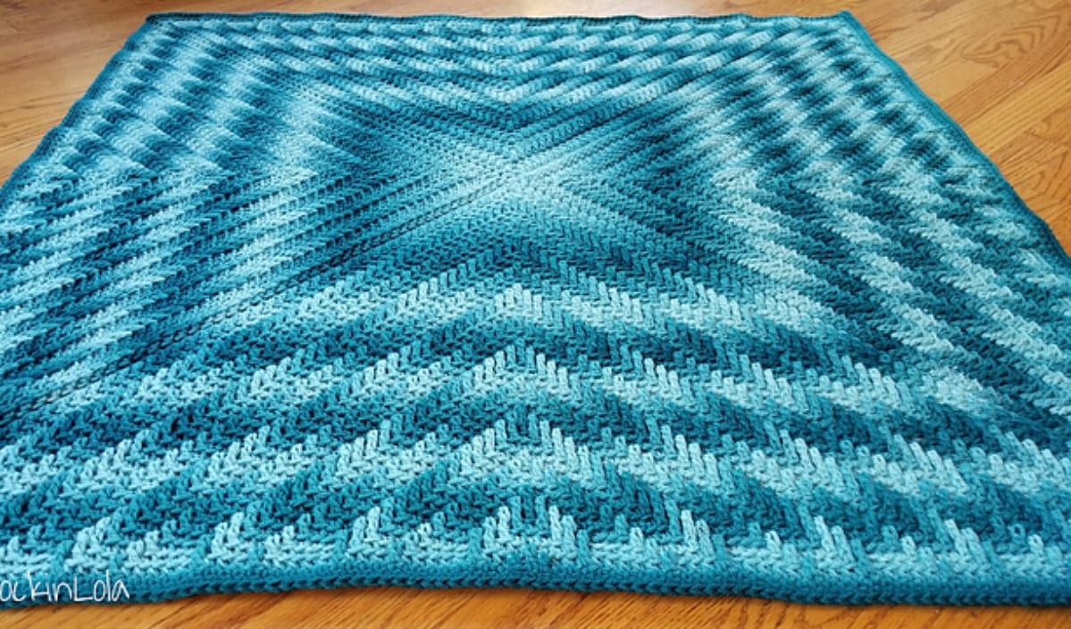 Optical illusion d crochet blanket pattern