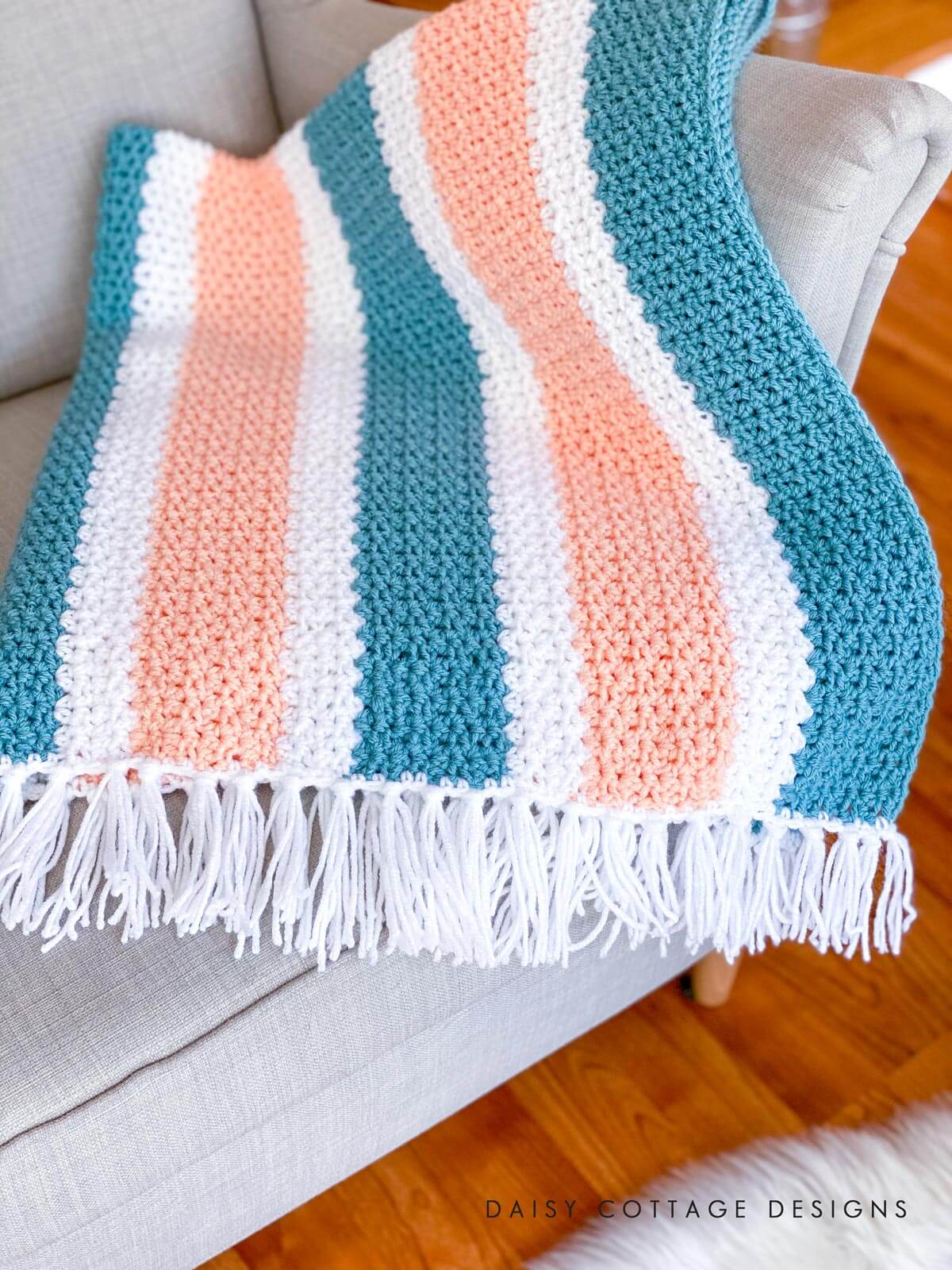 Summer Stripes Crochet Blanket