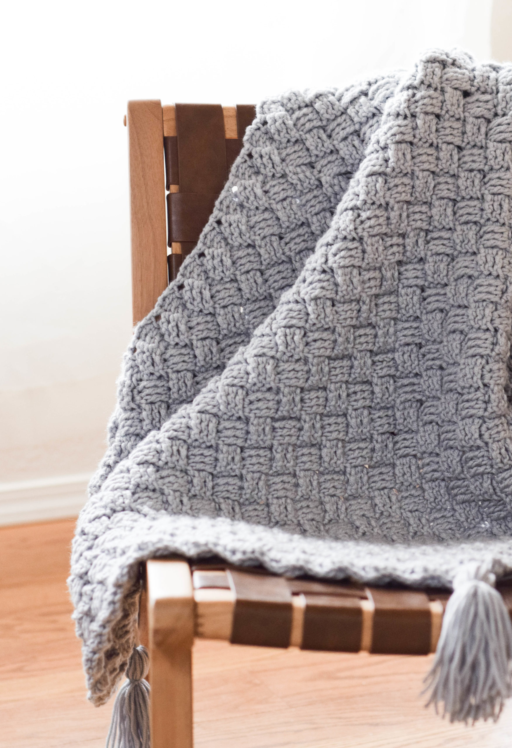 Diagonal Diamonds Woven Throw Crochet Pattern