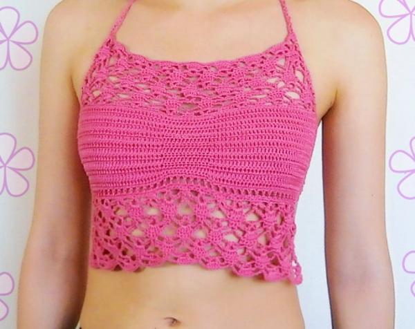 Crochet crop top free pattern