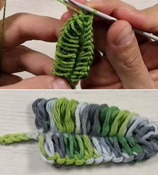 Feather crochet