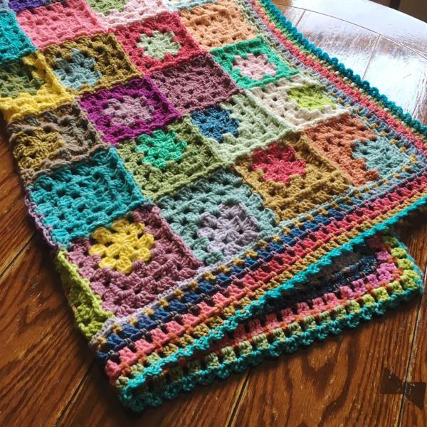 Crochet square blanket