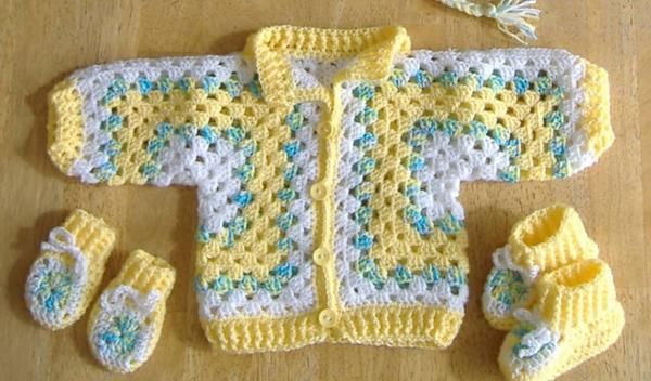 Crochet baby jacket free pattern