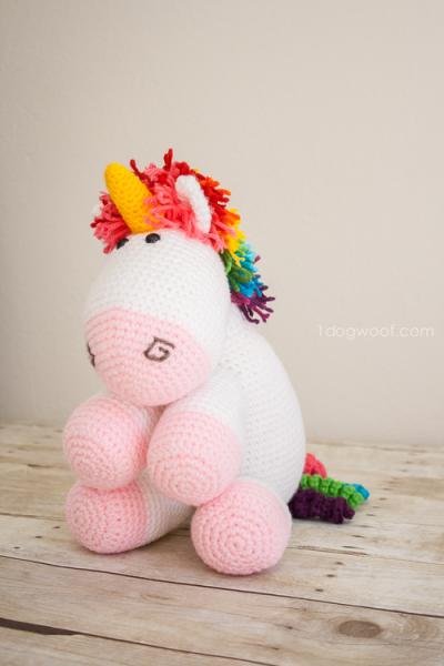 Rainbow Cuddles Crochet Unicorn