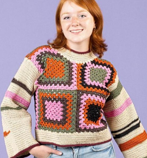 Groovy Granny Poncho » Weave Crochet