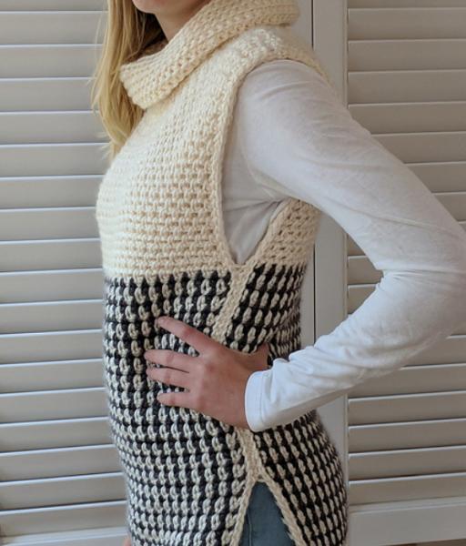 Easy Cowled Sweater Vest