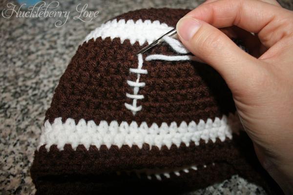 Crochet football hat pattern