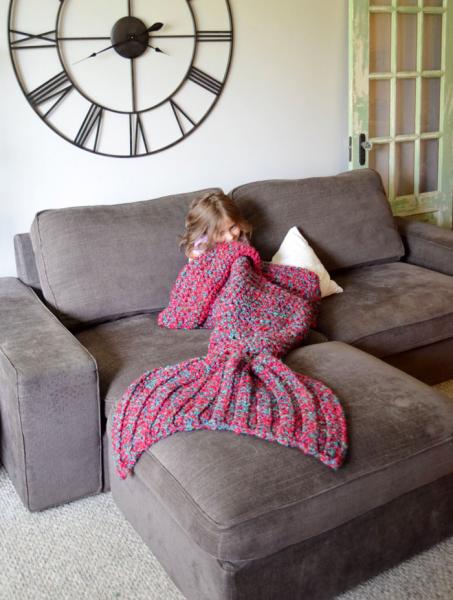 Mermaid tail blanket crochet