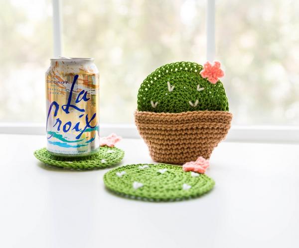 Cactus coasters crochet
